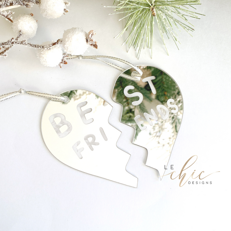 Best Friends Acrylic ornament set