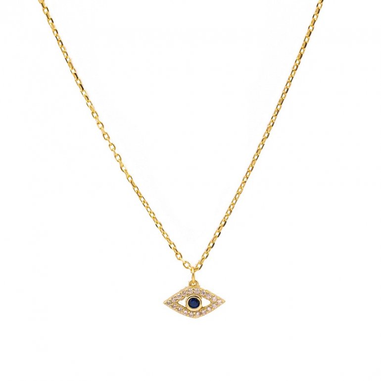 Open Evil eye necklace -No bad vibes