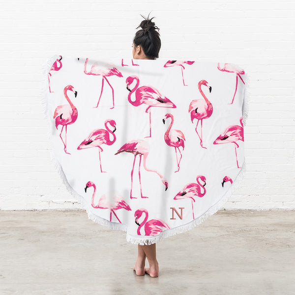 Flamingo Large Beach Towel