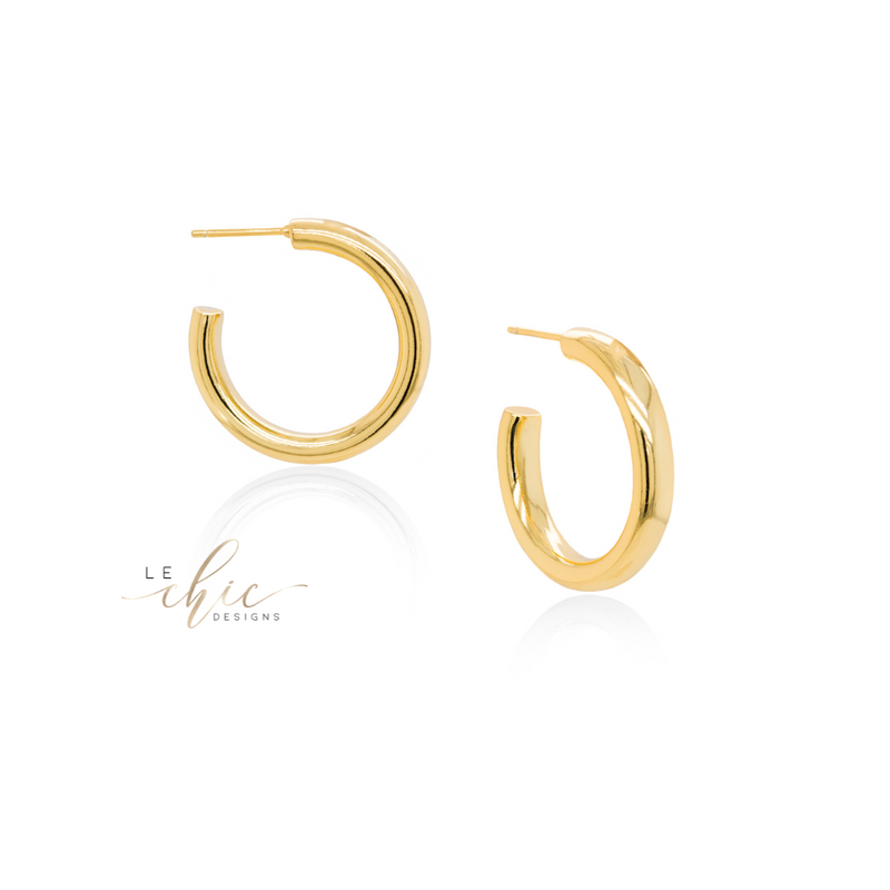 Trendy Gold Hoops